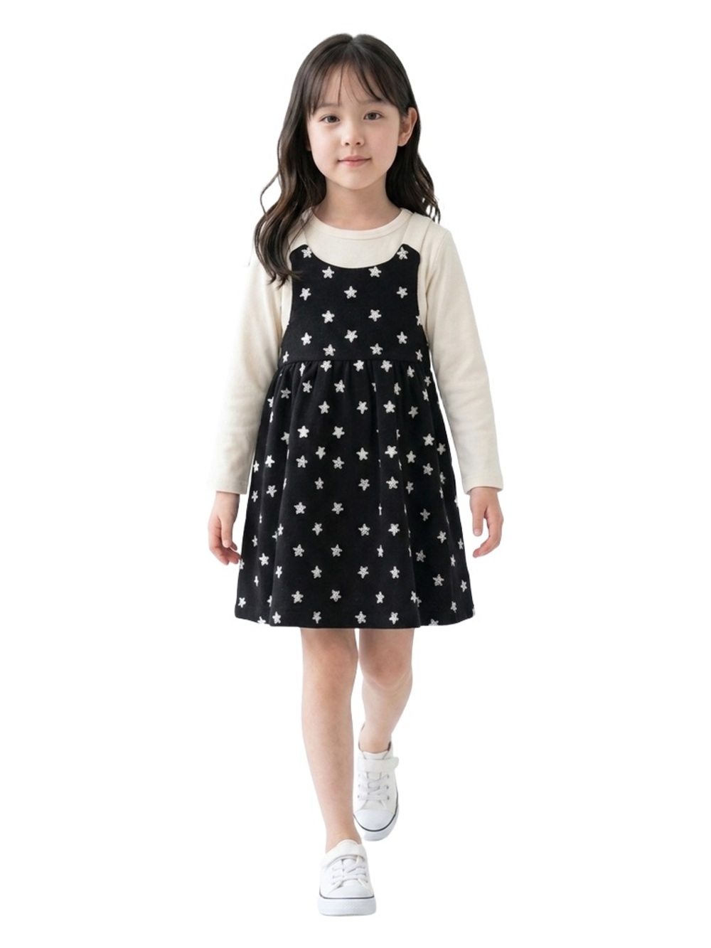 Focus baby girl star jumper dress set